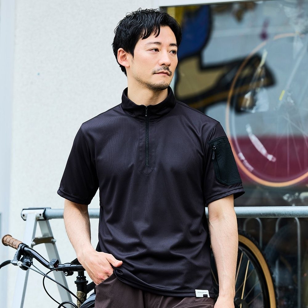 Mizuno Zip-up High Neck Braking T-Shirt F2JAD366